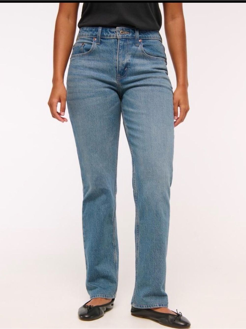 Abercrombie & Fitch Straight-Leg Jeans in Light Blue Denim